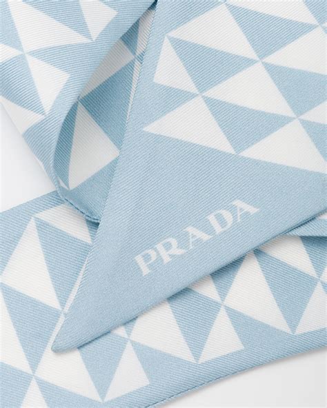 prada silk scarves|Prada twill scarf.